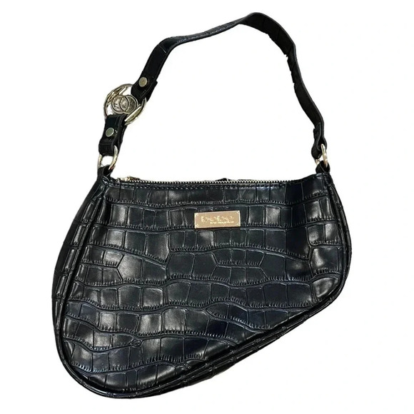 Bebe Black Tara Saddle Shoulder Bag - Picture 1 of 6